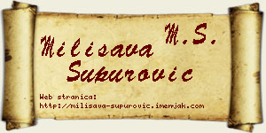 Milisava Supurović vizit kartica